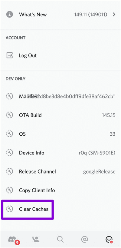 Clear-Discord-Cache-on-Mobile-1-500x1024-1 أفضل 7 طرق لإصلاح عدم عمل بحث Discord على Android و iPhone