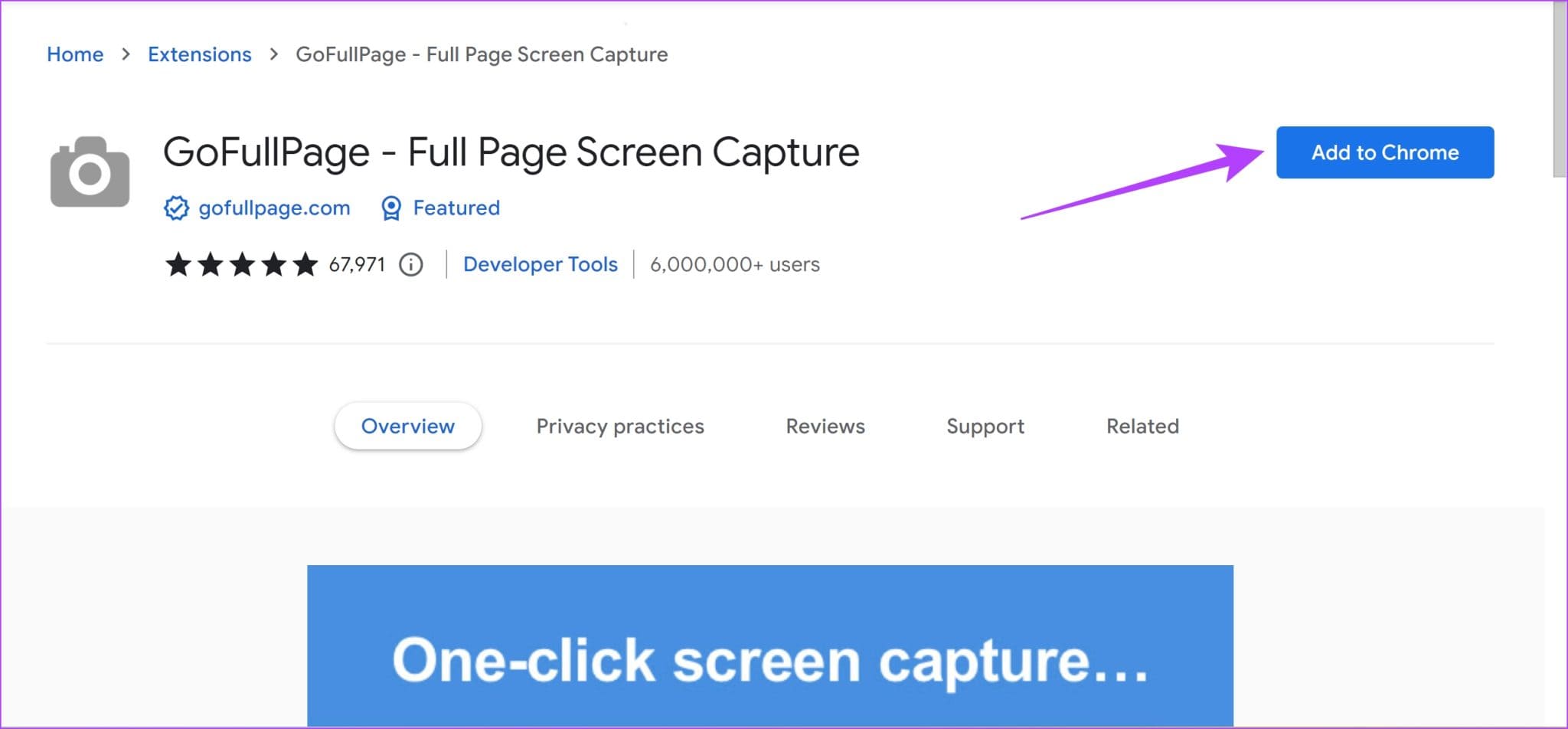 Click-on-Add-to-Chrome-1-2048x952-1 كيف تأخذ لقطات شاشة كاملة الصفحة على Google Chrome