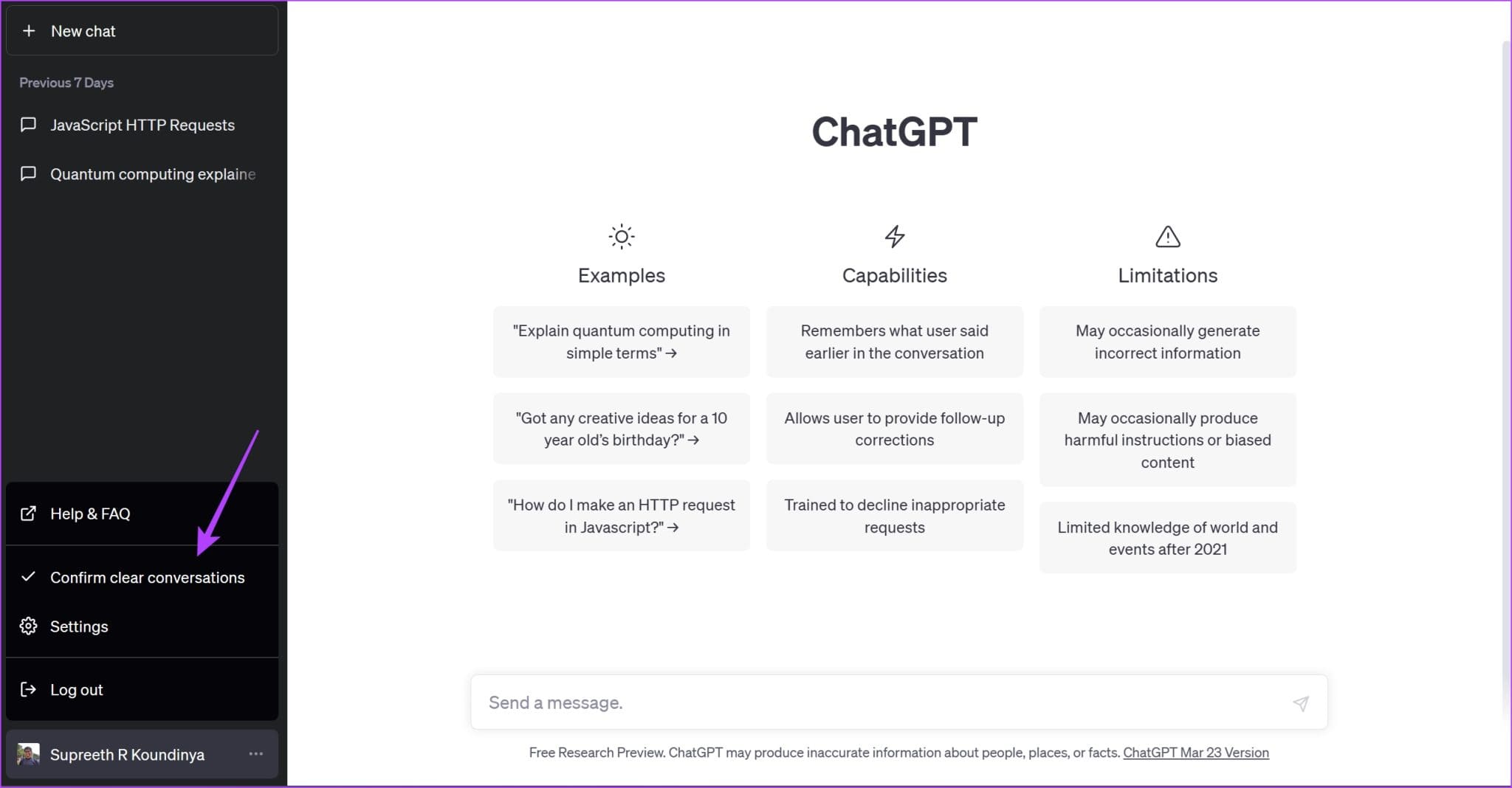 Click-on-Confrim-Clear-Conversations-2048x1068-1 كيفية عرض وحذف سجل محفوظات ChatGPT