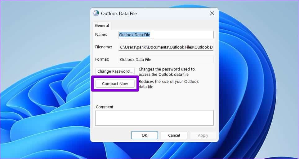 Compact-Outlook-Data-File أفضل 5 إصلاحات لخطأ وصل ملف بيانات Outlook إلى الحد الأقصى للحجم في Windows