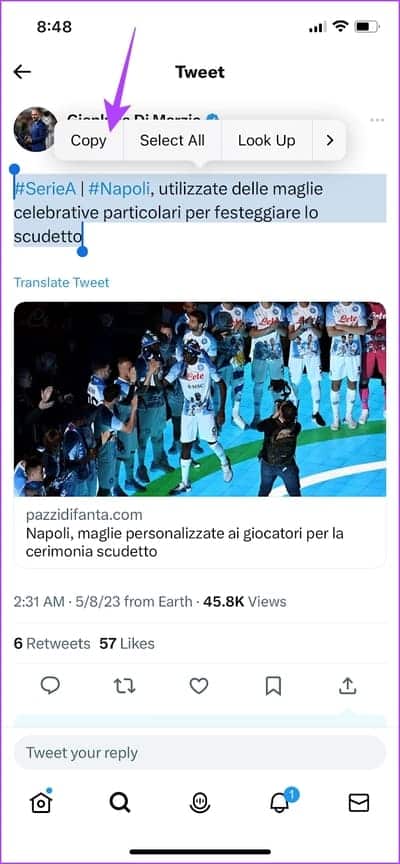 Copy-Tweet كيفية إصلاح عدم عمل ترجمة التغريدة على تطبيق Twitter