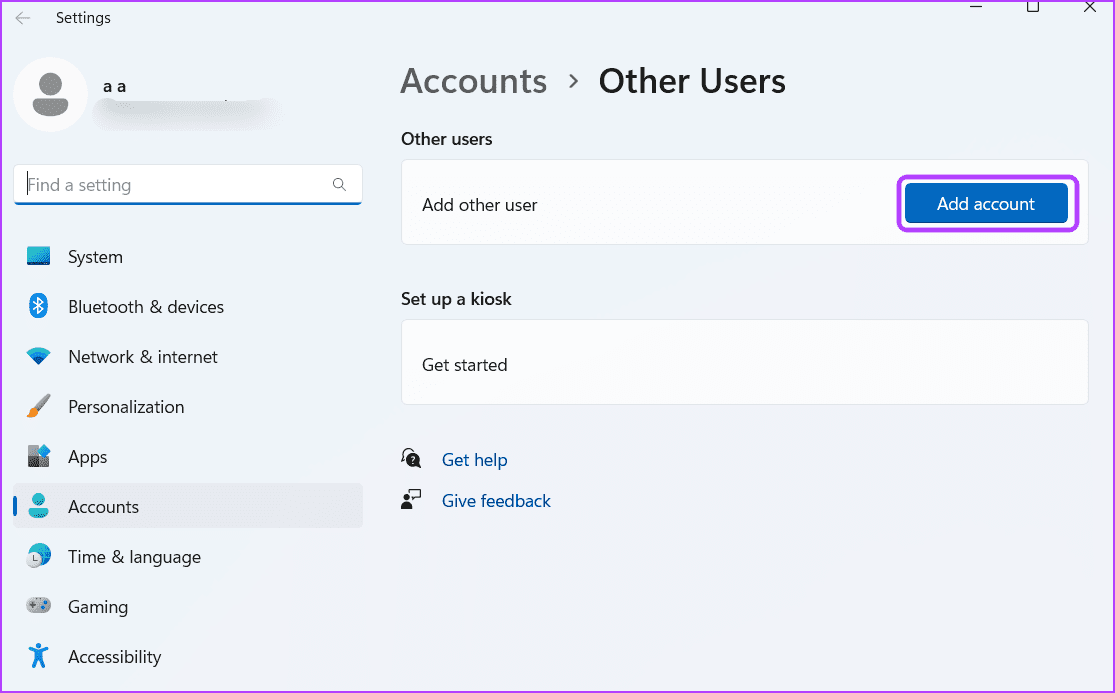 Create-New-User-Account-2 أفضل 7 طرق لإصلاح عدم عمل Explorer.exe عند بدء التشغيل على Windows 11