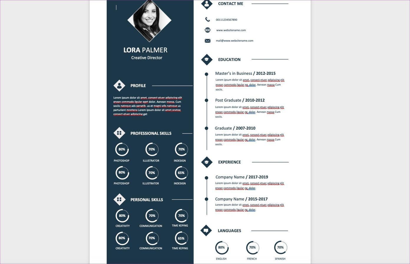 Creative-Director-Resume_4d470f76dc99e18ad75087b1b8410ea9 أفضل القوالب لإنشاء سيرة ذاتية على Microsoft Word