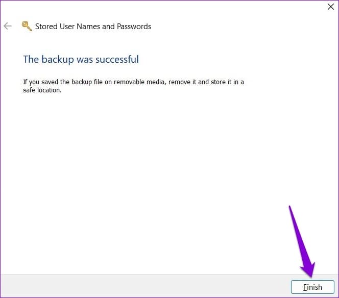 Credential-Manager-Backup-Created كيفية الوصول إلى إدارة بيانات الاعتماد واستخدامه على Windows 10 و Windows 11