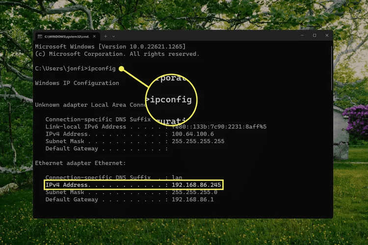 D1-FindYourIPAddressinWindows-annotated-3787fda1047a427492154d55405aa248 كيفية البحث عن عنوان IP في Windows