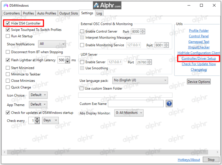 DS4-Windows-Settings-01 كيفية إصلاح خطأ DS4Windows لا يكتشف وحدة التحكم