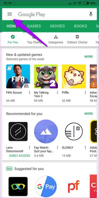 Google Play Store não abre ou não baixa (Download pendente