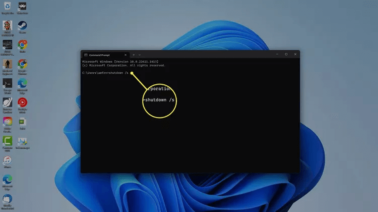 E-ShutDownWindows11-annotated-92959267b542434a8d55c9a348fac645 8 طرق لإيقاف تشغيل Windows 11
