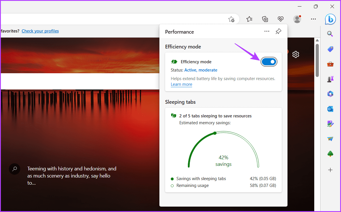 Efficiency-Mode-toggle تعرف على وضع الكفاءة وكيفية تمكينه في Windows 11