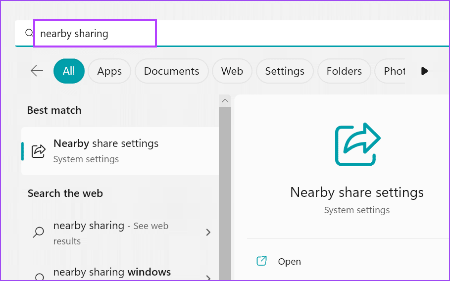 Examine-Nearby-Sharing-Settings أفضل 8 طرق لإصلاح عدم عمل المشاركة القريبة Nearby Sharing على Windows 11
