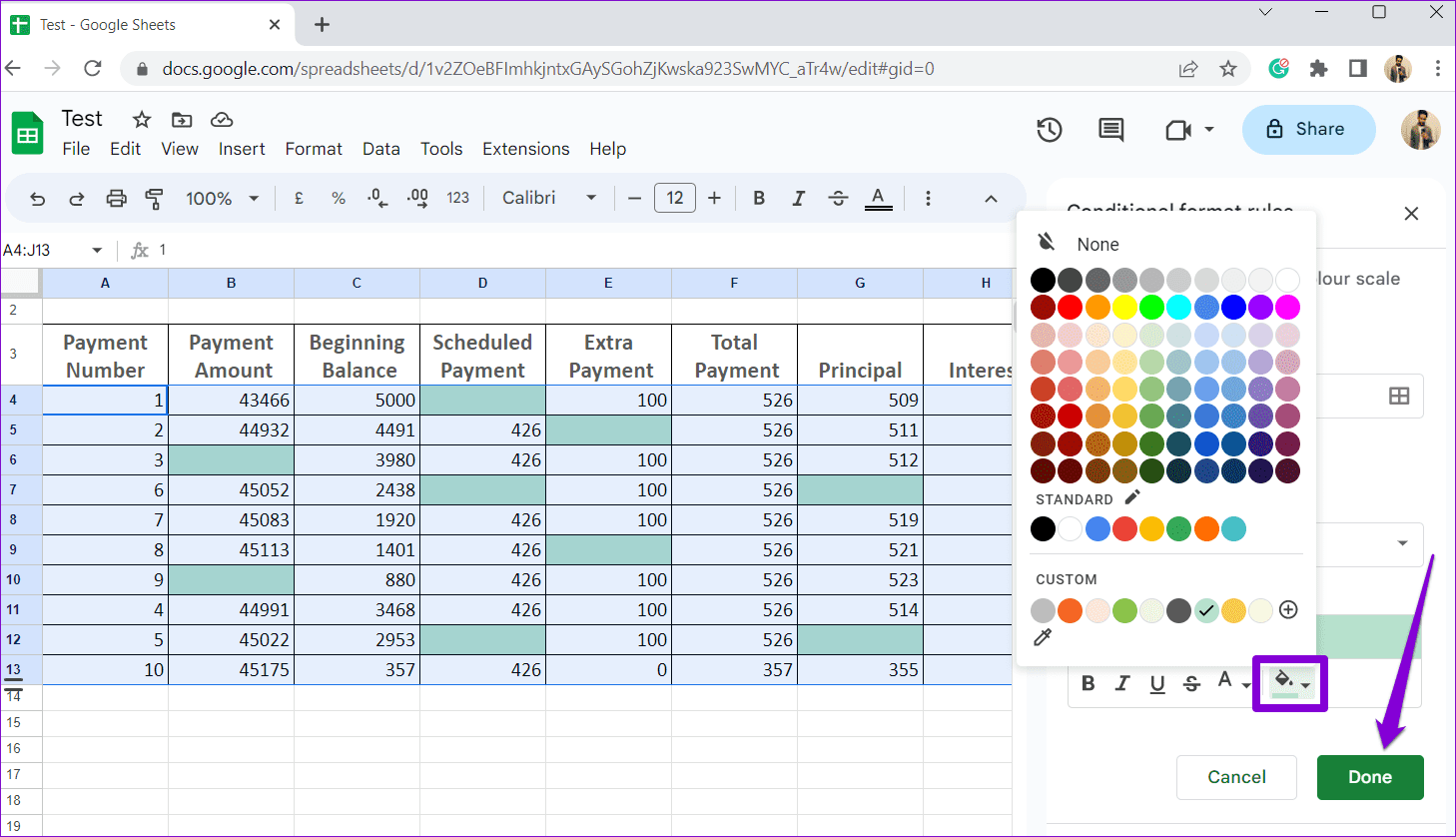 كيفية إبراز وتمييز الخلايا في Google Sheets - %categories