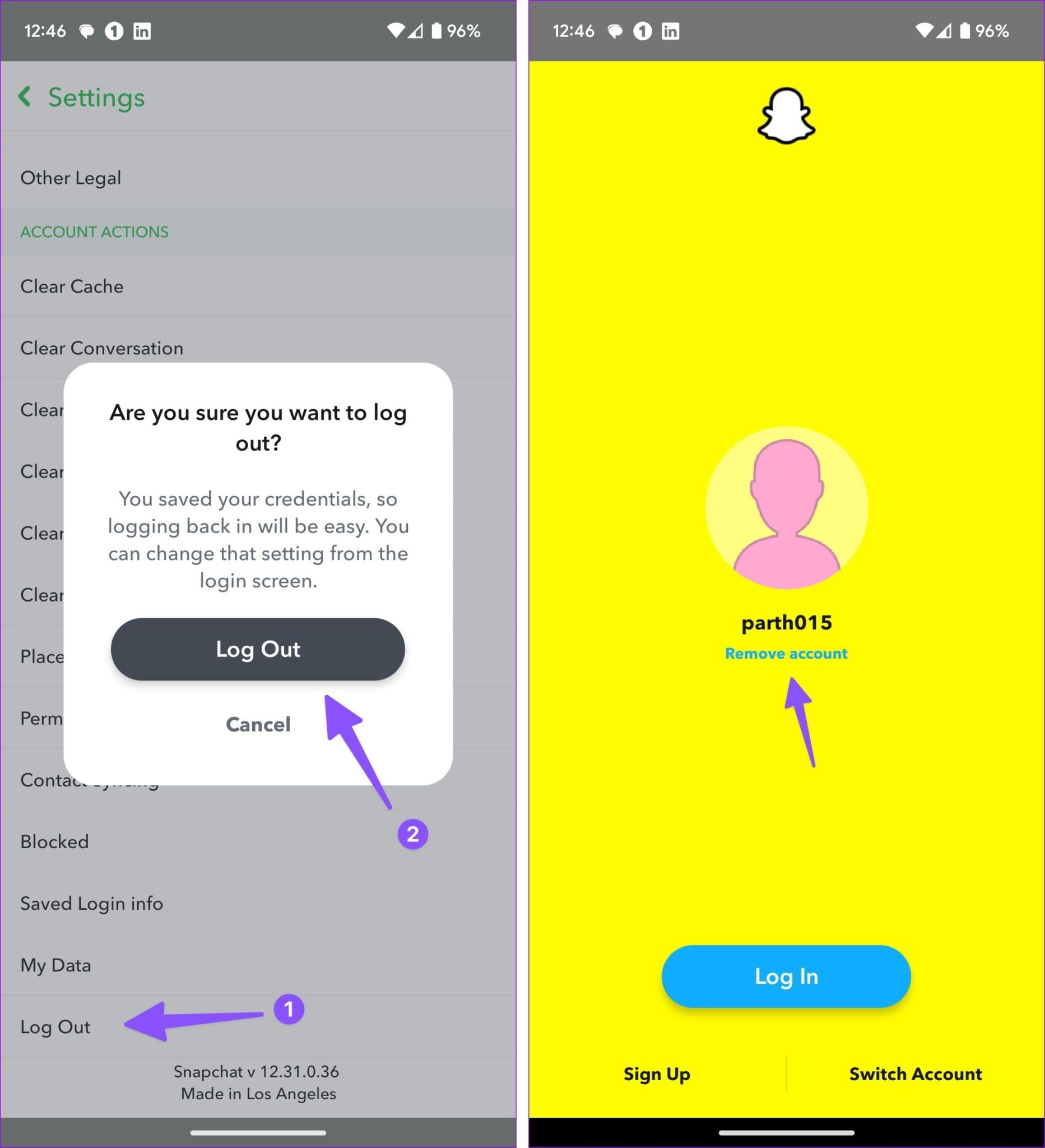 كيفية إزالة حساب Snapchat المحفوظ على iPhone و Android - %categories