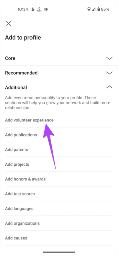 LinkedIn-Mobile-Add-Section-Volunteer-474x1024-1 كيفية إضافة خبرة التطوع على LinkedIn