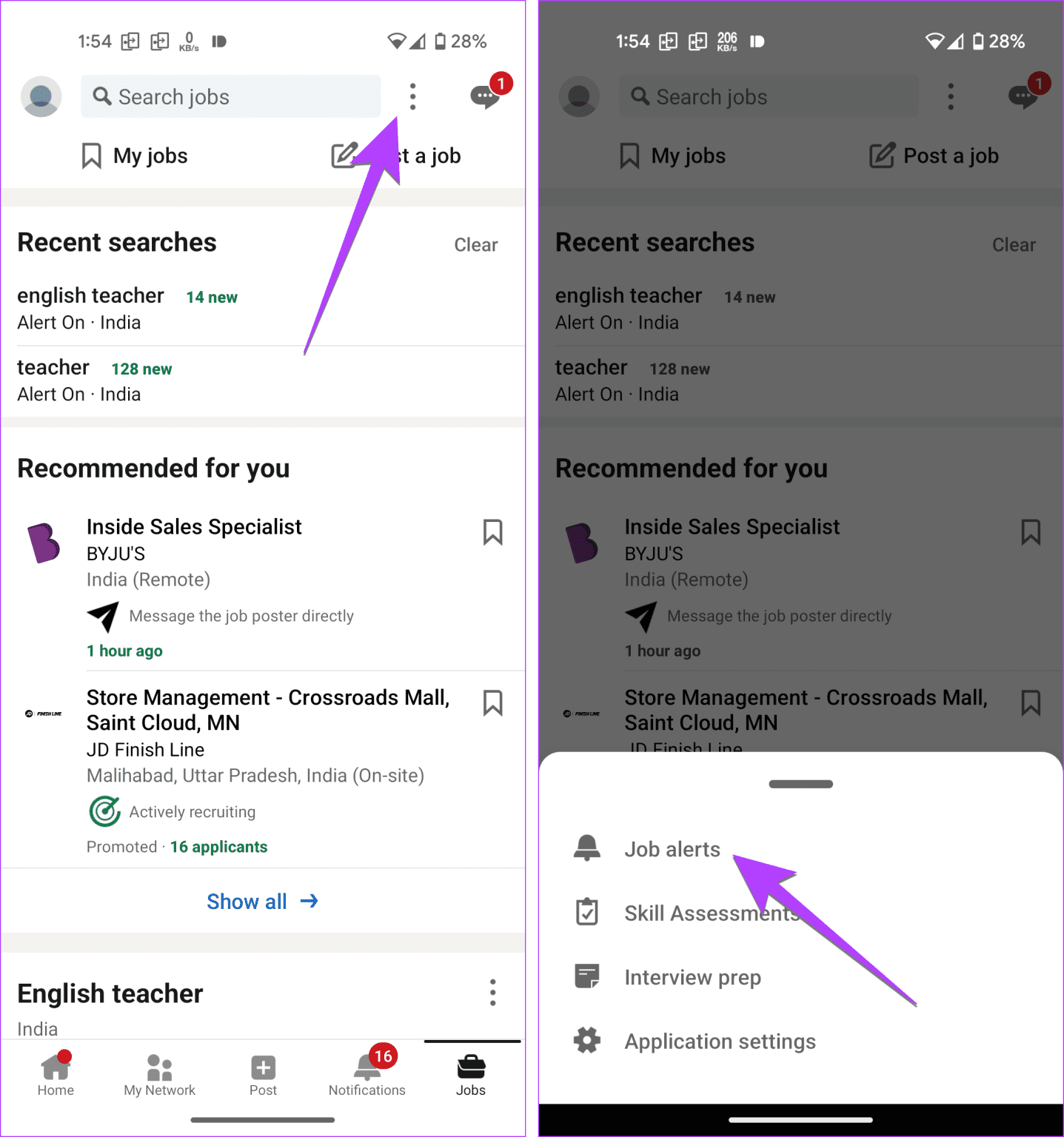 LinkedIn-Mobile-Job-Alerts-1437x1536-1 كيفية إيقاف تشغيل تنبيهات الوظائف على LinkedIn على الهاتف المحمول والكمبيوتر الشخصي