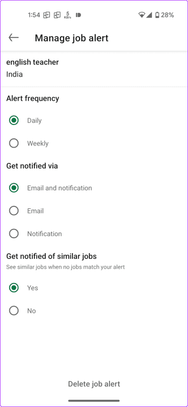 LinkedIn-Mobile-Job-Alerts-customize كيفية إيقاف تشغيل تنبيهات الوظائف على LinkedIn على الهاتف المحمول والكمبيوتر الشخصي