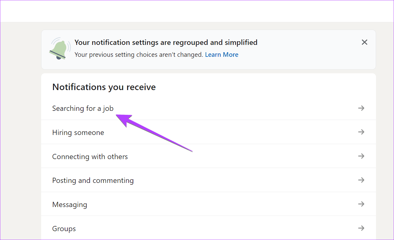 LinkedIn-PC-Settings-Searching-for-a-JOb كيفية إيقاف تشغيل تنبيهات الوظائف على LinkedIn على الهاتف المحمول والكمبيوتر الشخصي
