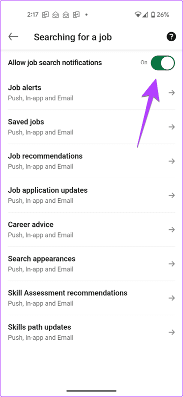 Linkedin-Phone-App-Settings-Job-Alerts كيفية إيقاف تشغيل تنبيهات الوظائف على LinkedIn على الهاتف المحمول والكمبيوتر الشخصي