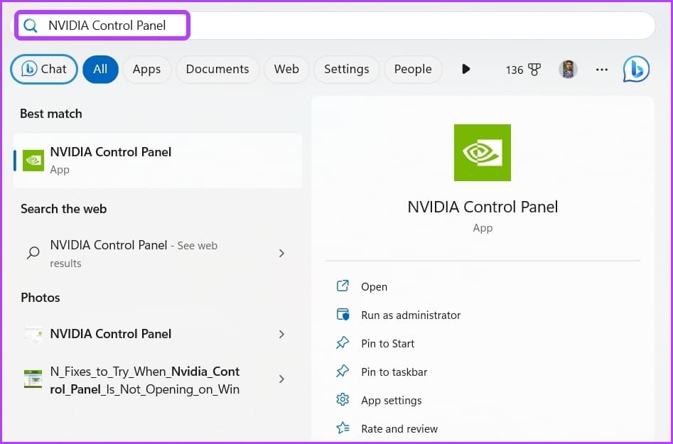 NVIDIA-Control-Panel-1 أفضل 6 طرق لإصلاح ظهور الشاشة السوداء عند الضغط على Alt + Tab في Windows