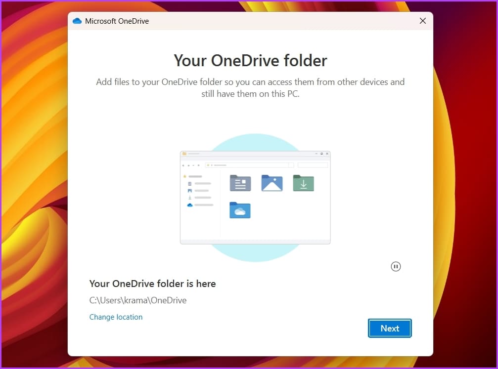 Next-button-1 أفضل 5 طرق للإصلاح مشكلة تسجيل الدخول إلى OneDrive على Windows 11