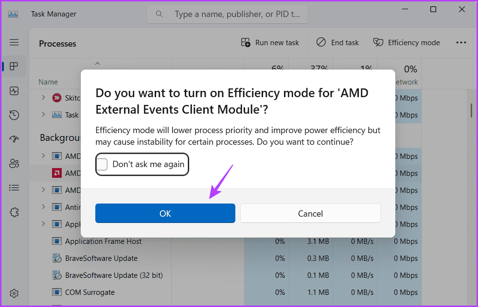OK-option تعرف على وضع الكفاءة وكيفية تمكينه في Windows 11