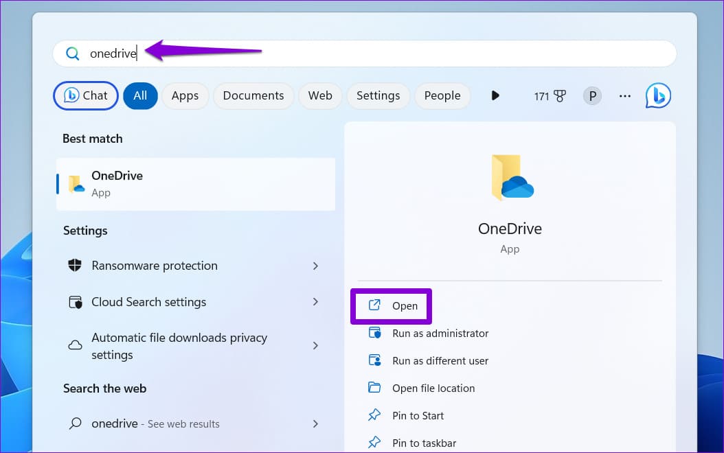 Open-OneDrive-on-Windows أفضل 6 طرق لإصلاح خطأ عثر Word على محتوى غير قابل للقراءة في Windows