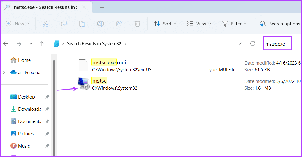 Open-Remote-Desktop-Connection-Tool-Using-File-Explorer-2 8 طرق سريعة لفتح أداة الاتصال بسطح المكتب البعيد في Windows 11
