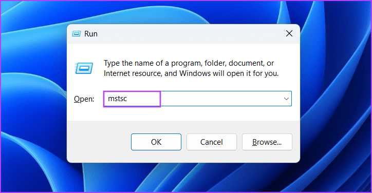 Open-Remote-Desktop-Connection-Tool-Using-Run-Dialog-Box 8 طرق سريعة لفتح أداة الاتصال بسطح المكتب البعيد في Windows 11