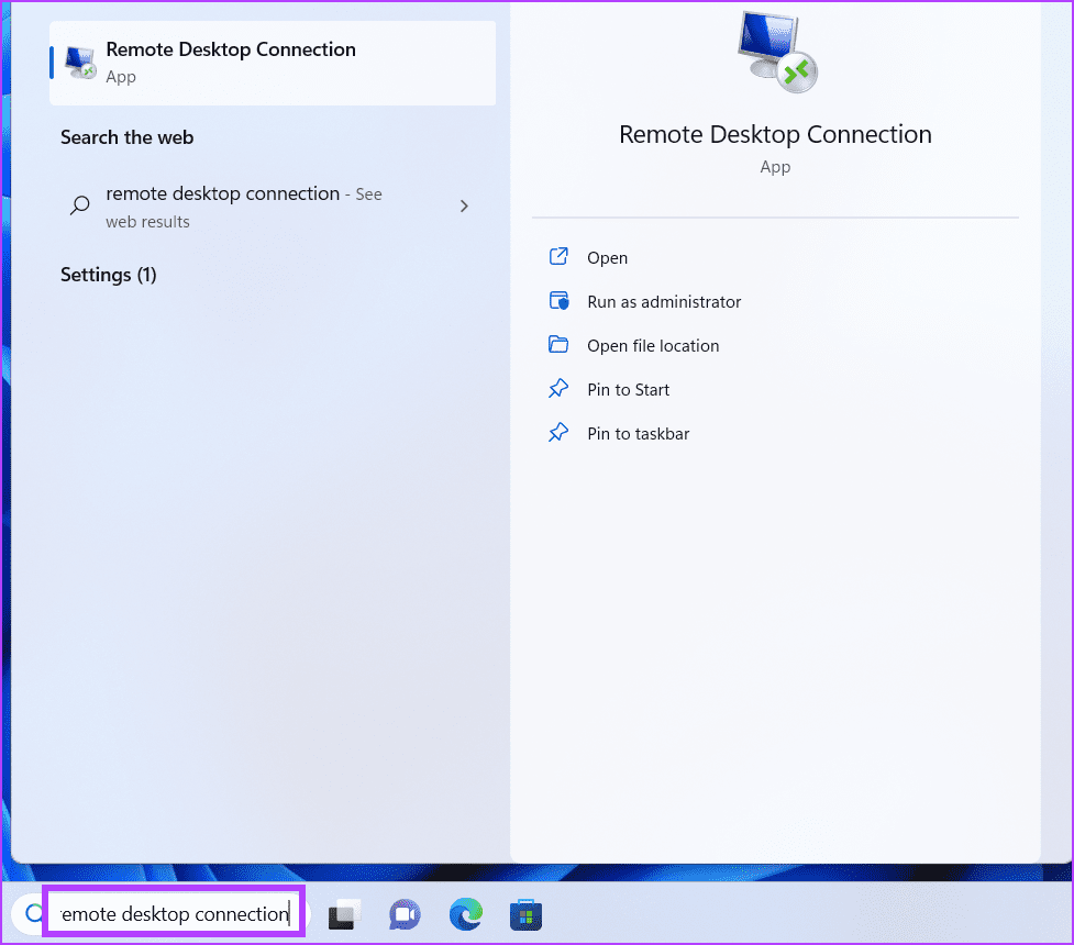 Open-Remote-Desktop-Connection-Tool-Using-Windows-Search 8 طرق سريعة لفتح أداة الاتصال بسطح المكتب البعيد في Windows 11