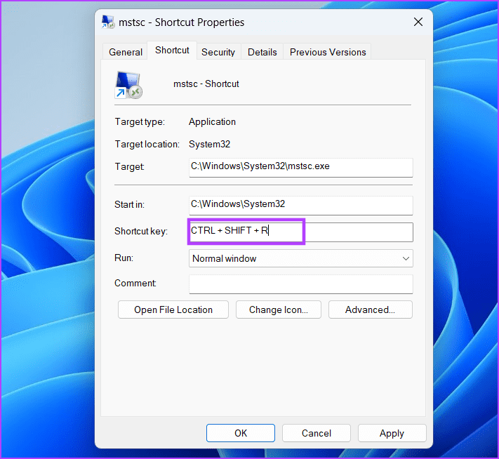Open-Remote-Desktop-Connection-Tool-Using-a-Keyboard-Shortcut-2 8 طرق سريعة لفتح أداة الاتصال بسطح المكتب البعيد في Windows 11