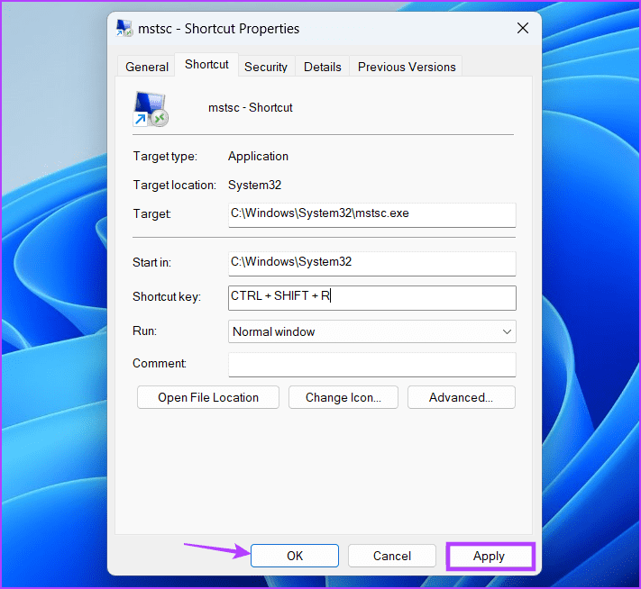 Open-Remote-Desktop-Connection-Tool-Using-a-Keyboard-Shortcut-3 8 طرق سريعة لفتح أداة الاتصال بسطح المكتب البعيد في Windows 11