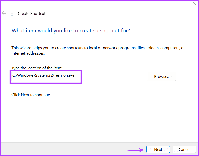 Open-Resource-Monitor-Using-Desktop-Shortcut-2 7 طرق سريعة لفتح مراقب الموارد في Windows 11