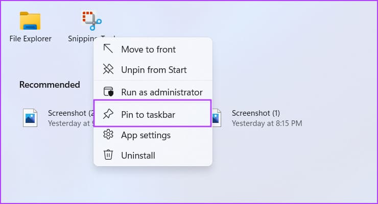 Open-Snipping-Tool-Using-the-Pinned-Shortcut-2-3 8 طرق سريعة لفتح أداة القص Snipping Tool على Windows