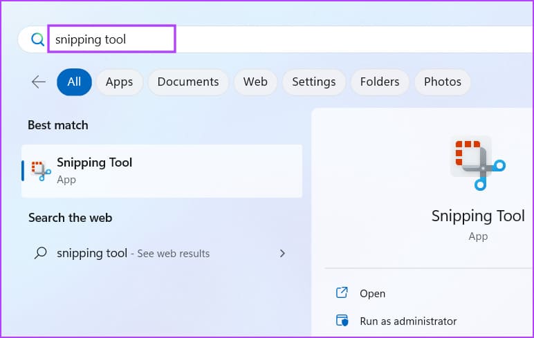 Open-Snipping-Tool-Using-the-Start-Menu 8 طرق سريعة لفتح أداة القص Snipping Tool على Windows