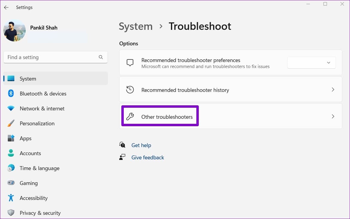 Other-Troubleshooters-7-1 أفضل 8 إصلاحات لخطأ لن يعمل هذا التطبيق على جهازك في Microsoft Store