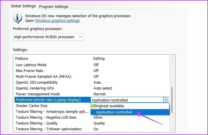 Preferred-refresh-rate أفضل 6 طرق لإصلاح ظهور الشاشة السوداء عند الضغط على Alt + Tab في Windows