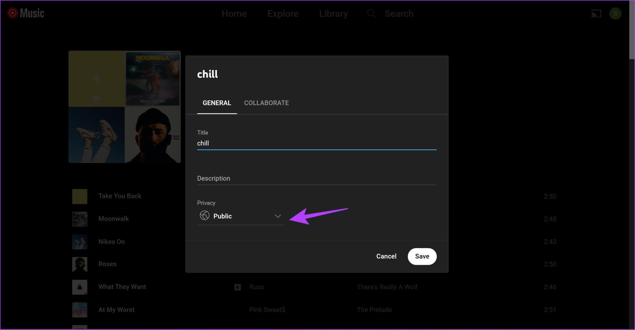 Privacy-Dropdown-Menu-2048x1067-1 كيفية إنشاء قائمة تشغيل YouTube خاصة وإخفاؤها على iPhone و Android والويب