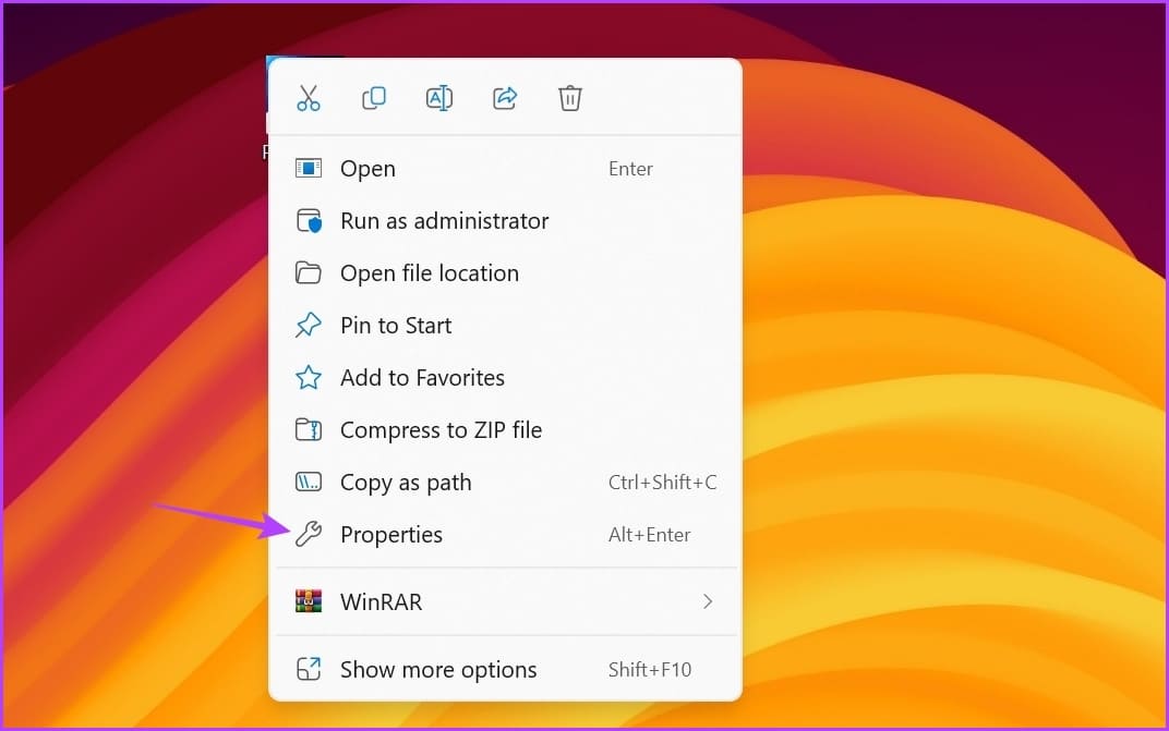 Properties-option-1 أفضل 6 طرق لإصلاح ظهور الشاشة السوداء عند الضغط على Alt + Tab في Windows