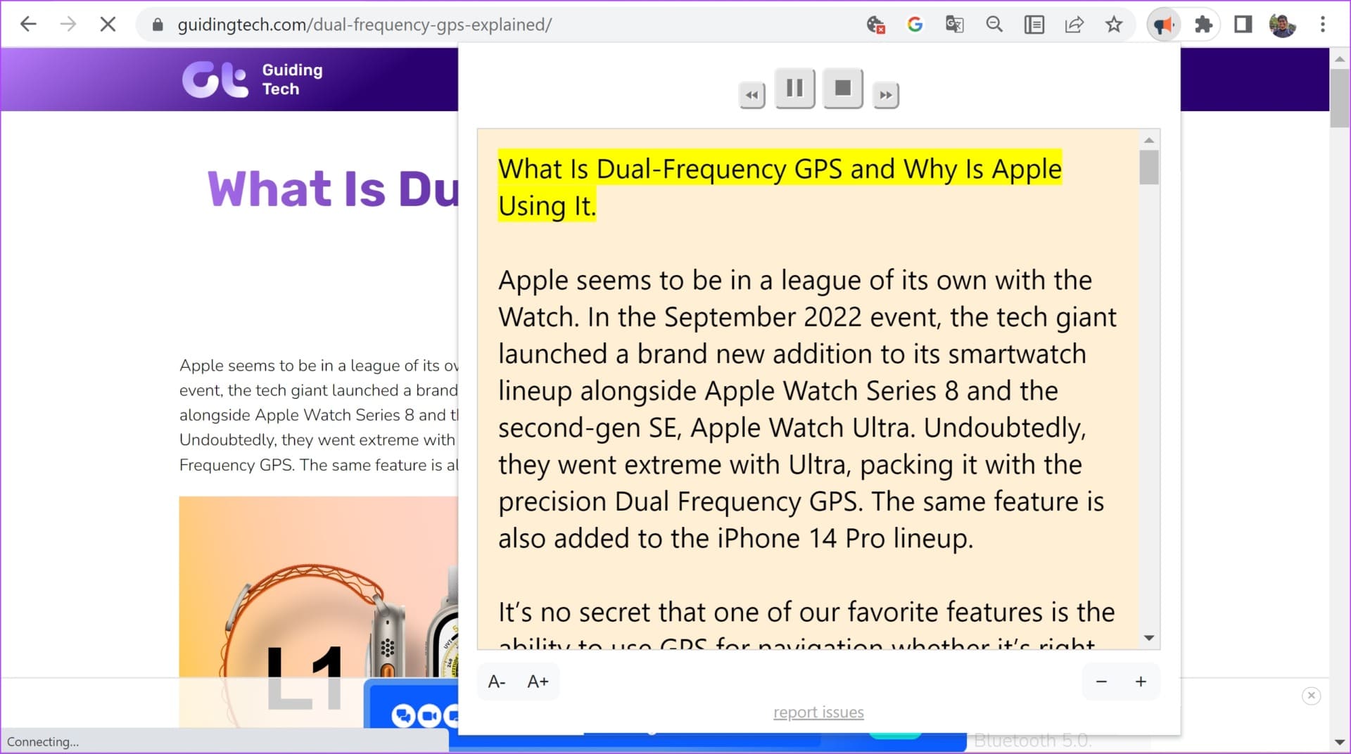 Read-Aloud أفضل 5 إضافات لتحويل النص إلى كلام على Google Chrome