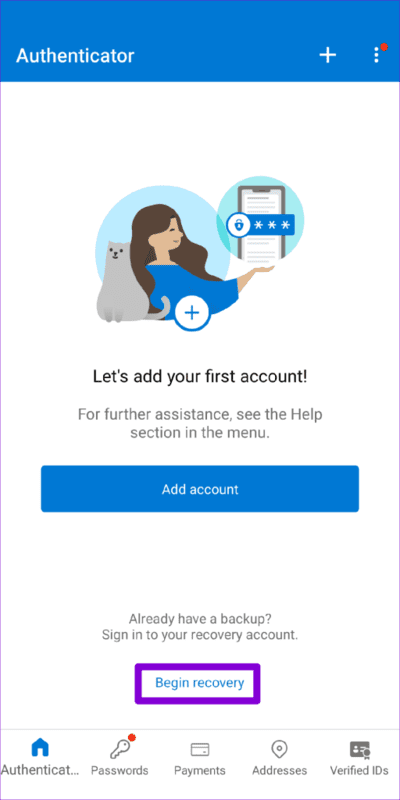 Recover-Microsoft-Authenticator-Account-512x1024-1 كيفية نقل Microsoft Authenticator إلى هاتفك الجديد