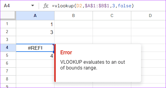Ref-value-using-Vlookup-in-Google-Sheet-1 استكشاف أخطاء تحليل الصيغة في Google Sheets وإصلاحها