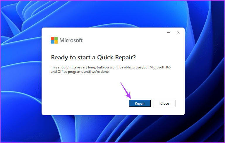 Repair أفضل 7 طرق لإصلاح مشكلة Microsoft Office عالق عند تجهيز الأشياء في Windows 11