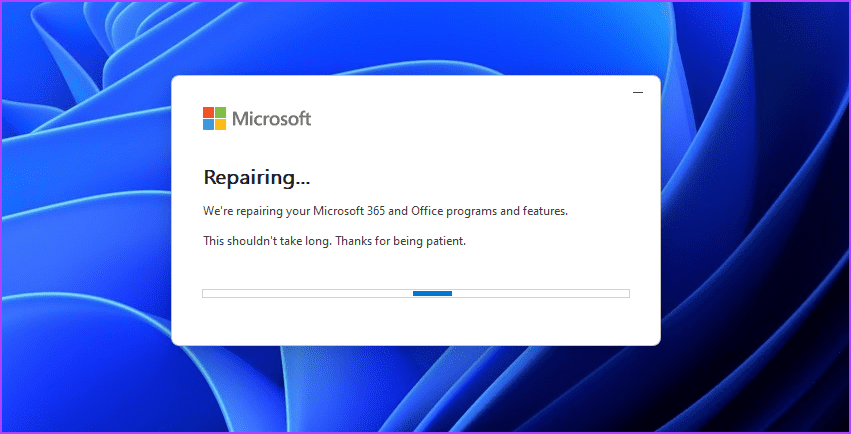 Reparing-Office أفضل 7 طرق لإصلاح مشكلة Microsoft Office عالق عند تجهيز الأشياء في Windows 11