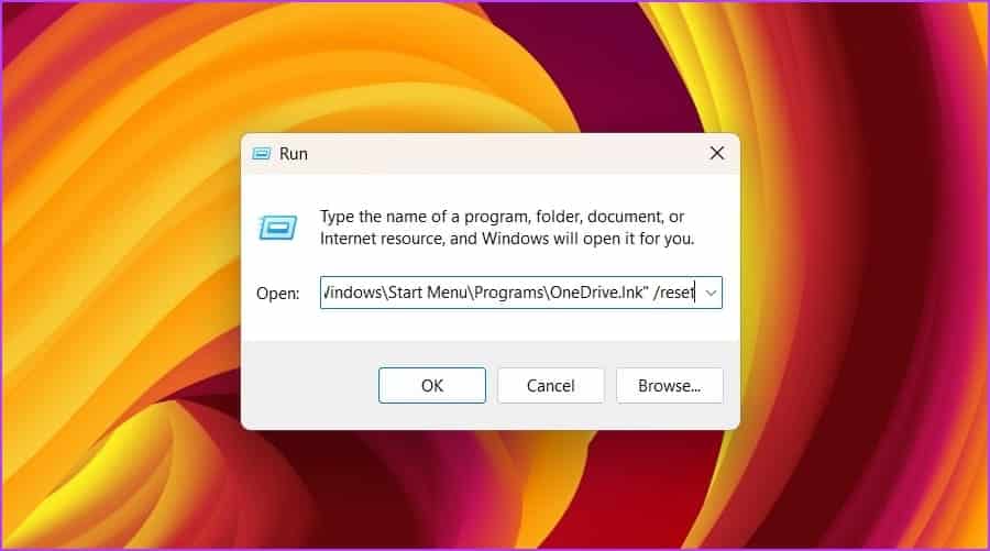 Reset-OneDrive-command أفضل 5 طرق للإصلاح مشكلة تسجيل الدخول إلى OneDrive على Windows 11