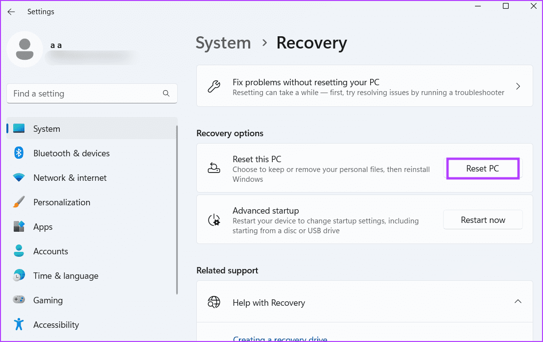 Reset-Windows-11-Using-the-Settings-app-3 أفضل 3 طرق لإعادة تعيين Windows 11