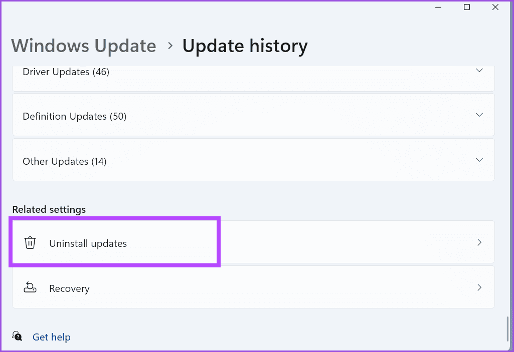 Rollback-Windows-update-4 أفضل 8 طرق لإصلاح عدم عمل المشاركة القريبة Nearby Sharing على Windows 11