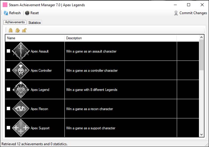 SAM.Picker.exe-6 كيفية استخدام أداة فتح الإنجاز على Steam