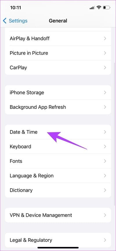 Select-Date-and-Time كيفية إصلاح "الموقع غير متوفر" على iPhone
