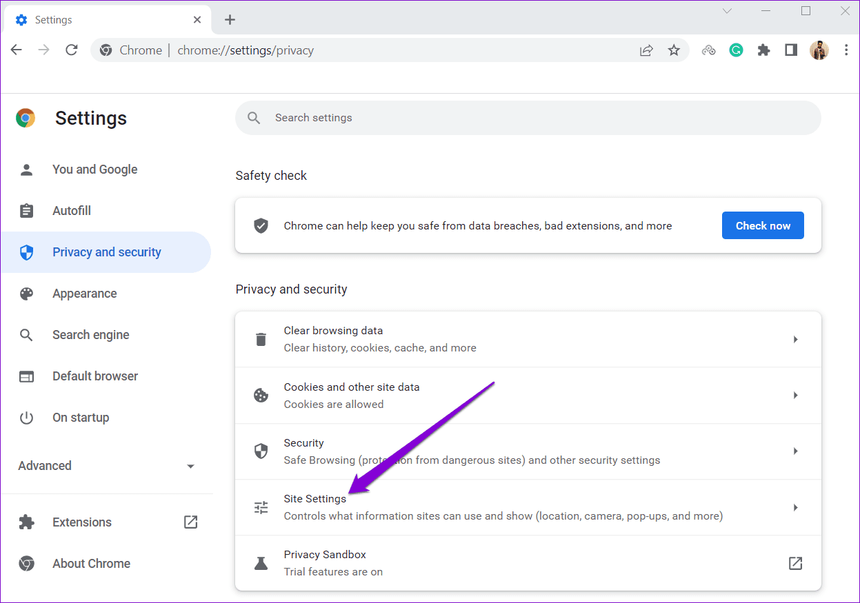 Site-Settings-in-Chrome كيفية تغيير إعدادات التكبير في Google Chrome