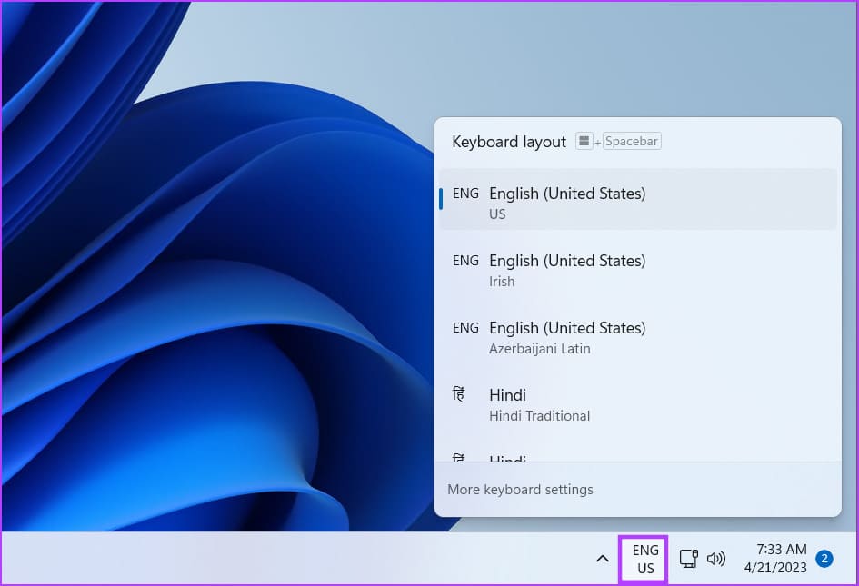 Switch-between-Keyboard-Layout-in-Windows كيفية إضافة إزالة أو تعديل تخطيطات لوحة المفاتيح في Windows 11