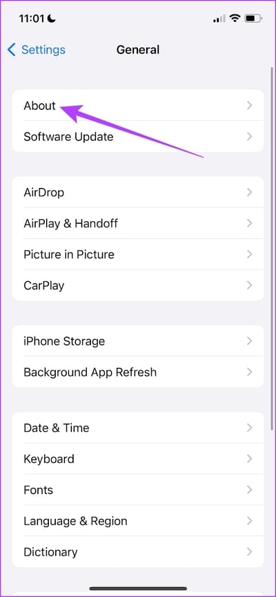Tap-on-About كيفية التحقق مما إذا كان iPhone قد تم تجديده أم جديدًا